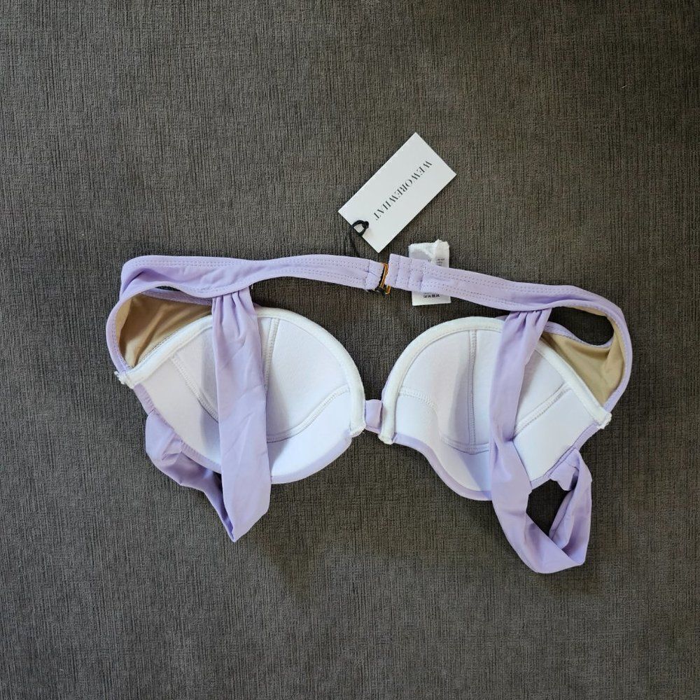 Weworewhat Women's Purple Wide Strap Underwire Bikini Top Size XL - Picture 6 of 9